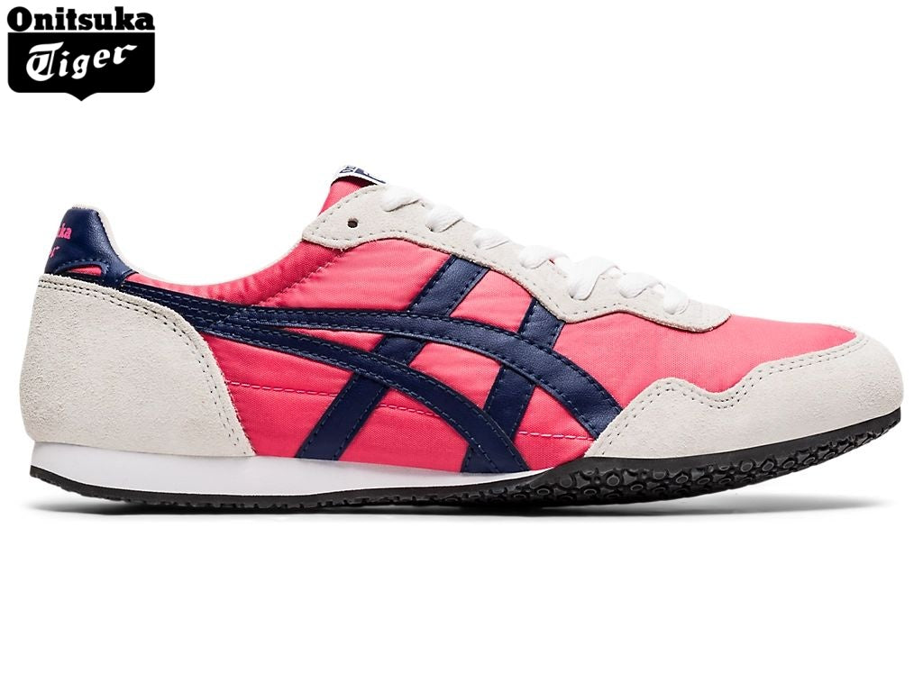 Onitsuka Tiger Serrano Beige, Pink & Navy Teddy Fur Unisex Sneakers