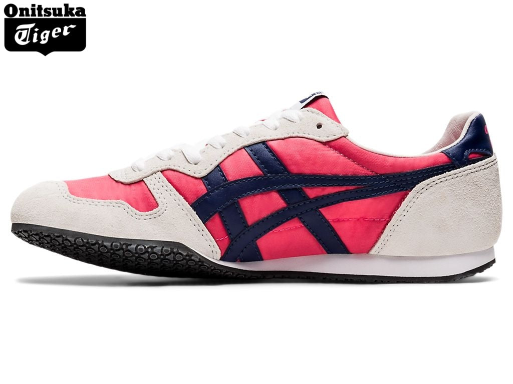 Onitsuka Tiger Serrano Beige, Pink & Navy Teddy Fur Unisex Sneakers