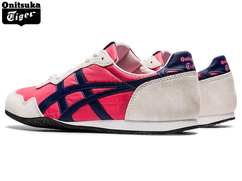 Onitsuka Tiger Serrano Beige, Pink & Navy Teddy Fur Unisex Sneakers