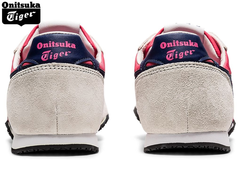 Onitsuka Tiger Serrano Beige, Pink & Navy Teddy Fur Unisex Sneakers
