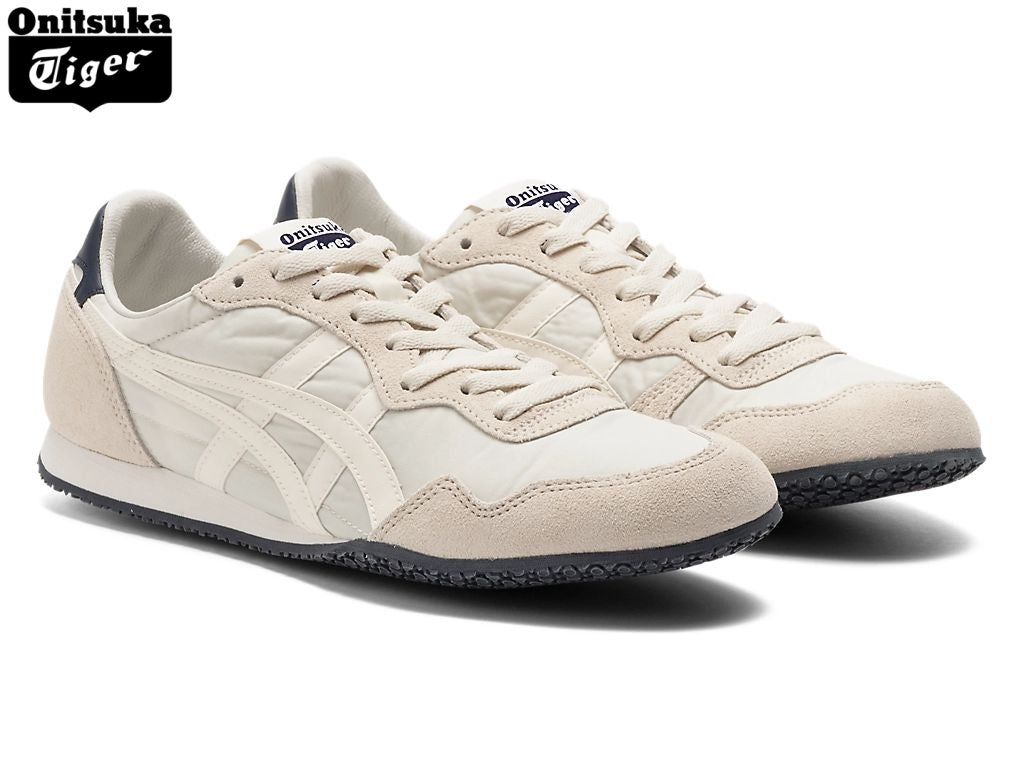 Onitsuka Tiger Serrano Cream & Navy Teddy Fur Unisex Sneakers