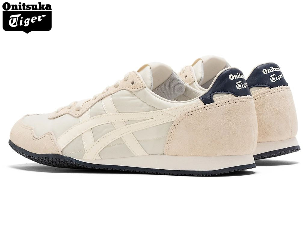 Onitsuka Tiger Serrano Cream & Navy Teddy Fur Unisex Sneakers