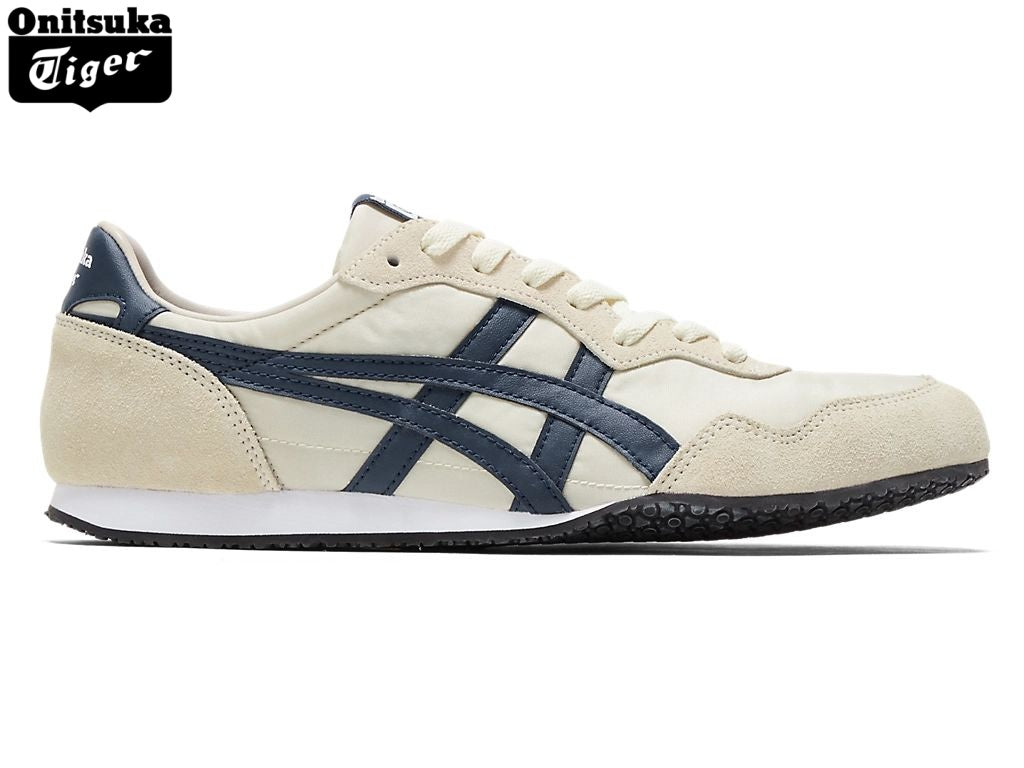 Onitsuka Tiger Serrano Cream & Navy Leather Unisex Sneakers