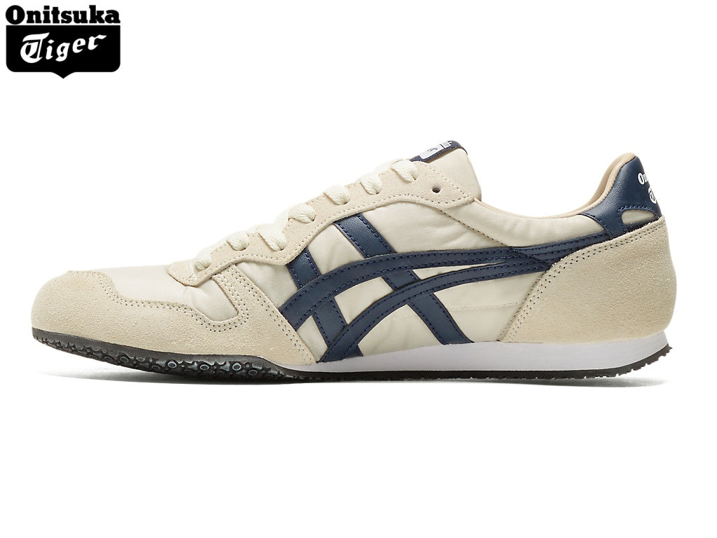 Onitsuka Tiger Serrano Cream & Navy Leather Unisex Sneakers