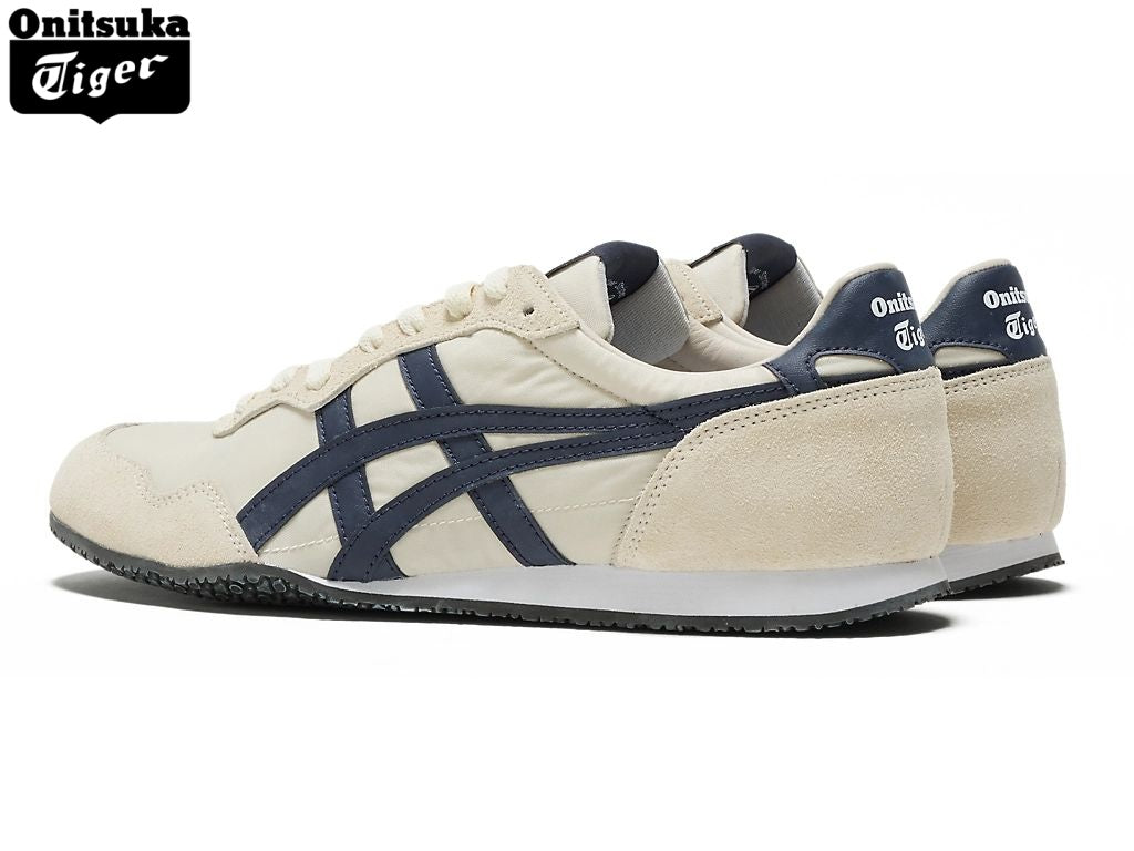 Onitsuka Tiger Serrano Cream & Navy Leather Unisex Sneakers
