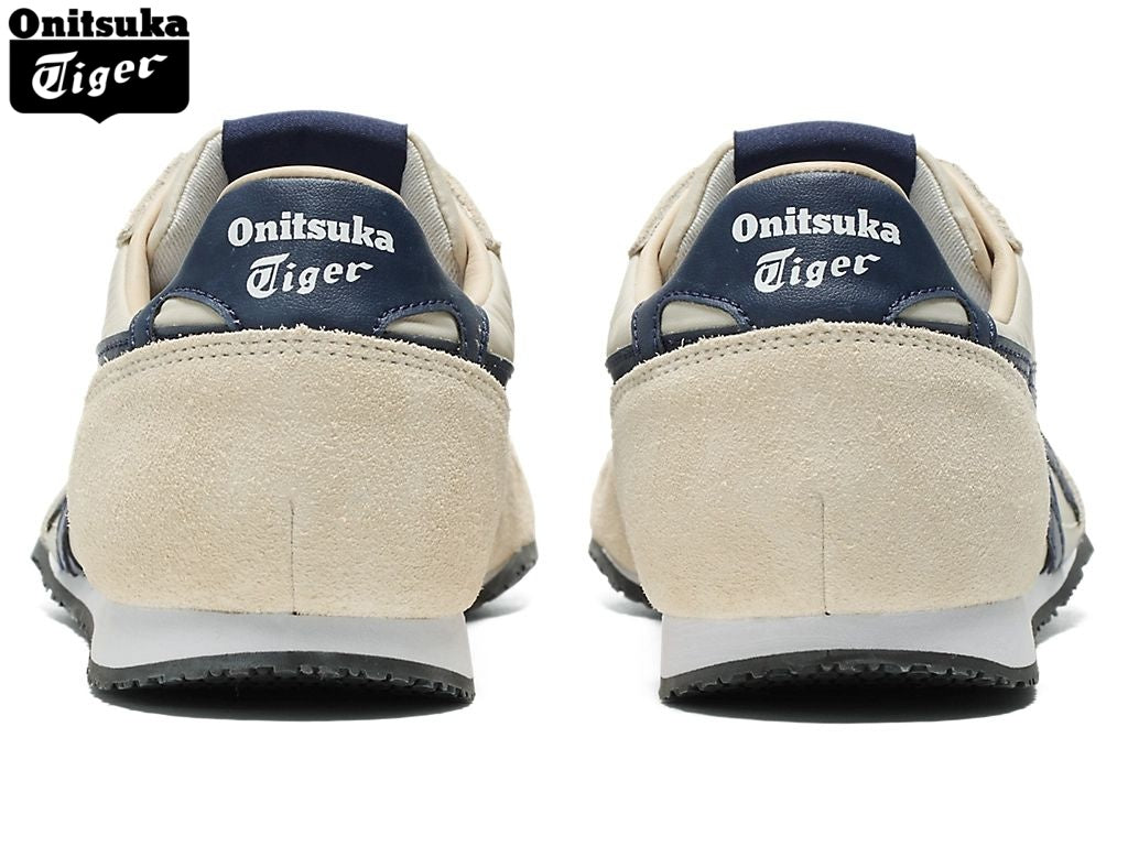 Onitsuka Tiger Serrano Cream & Navy Leather Unisex Sneakers