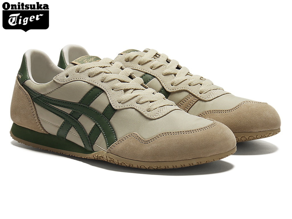 Onitsuka Tiger Serrano Beige & Green Unisex Sneakers