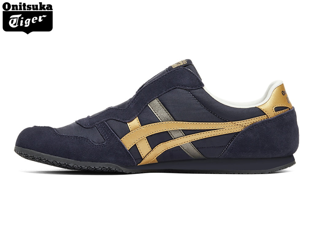 Onitsuka Tiger Serrano Slip-On Navy & Gold Unisex Sneakers