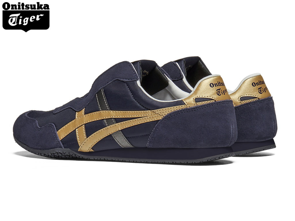 Onitsuka Tiger Serrano Slip-On Navy & Gold Unisex Sneakers