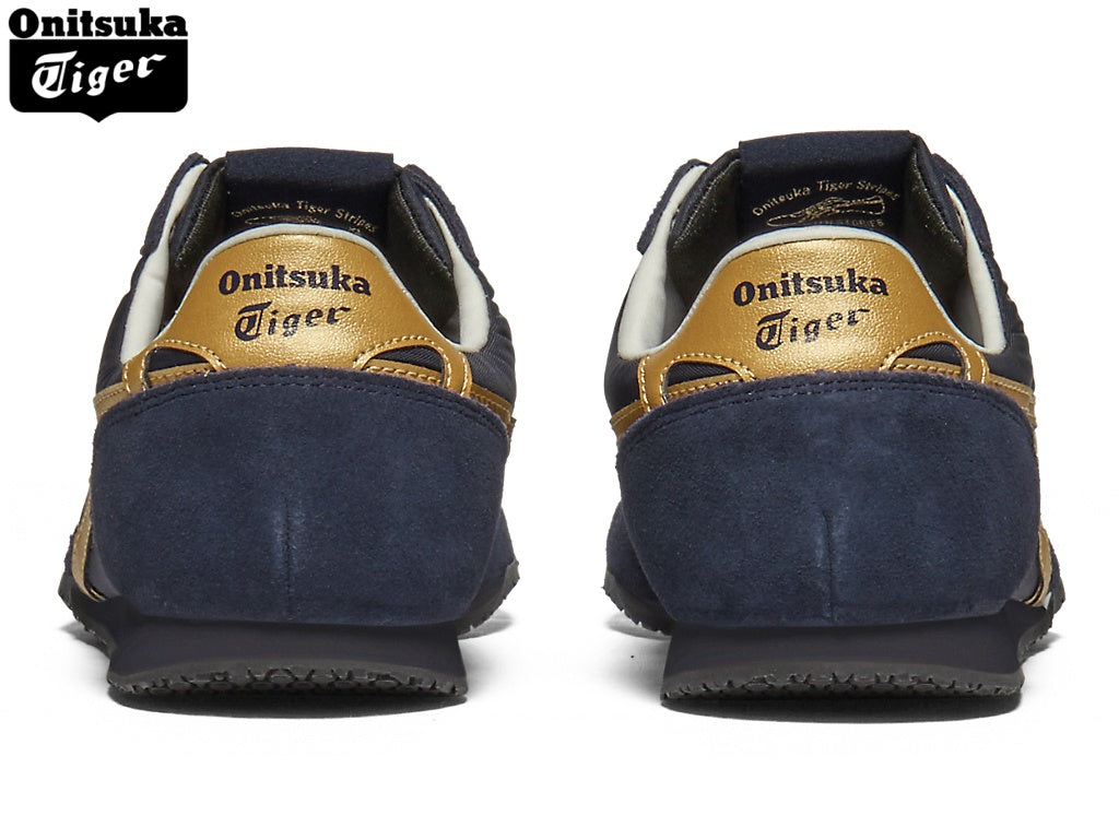 Onitsuka Tiger Serrano Slip-On Navy & Gold Unisex Sneakers