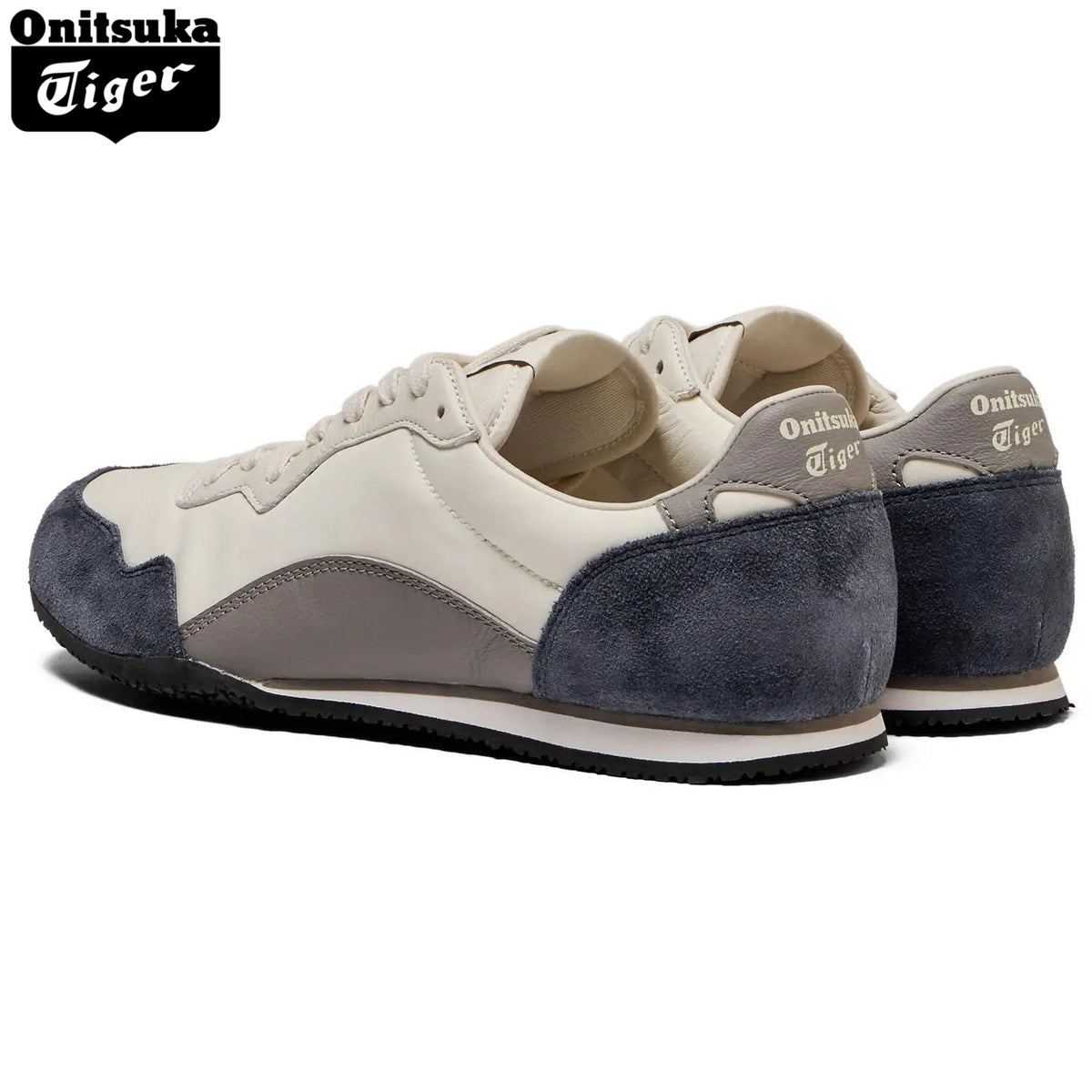 Onitsuka Tiger Serrano Cream & Navy Leather Unisex Sneakers