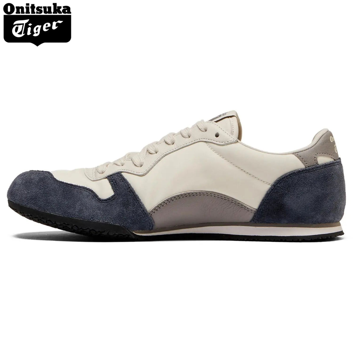 Onitsuka Tiger Serrano Cream & Navy Leather Unisex Sneakers