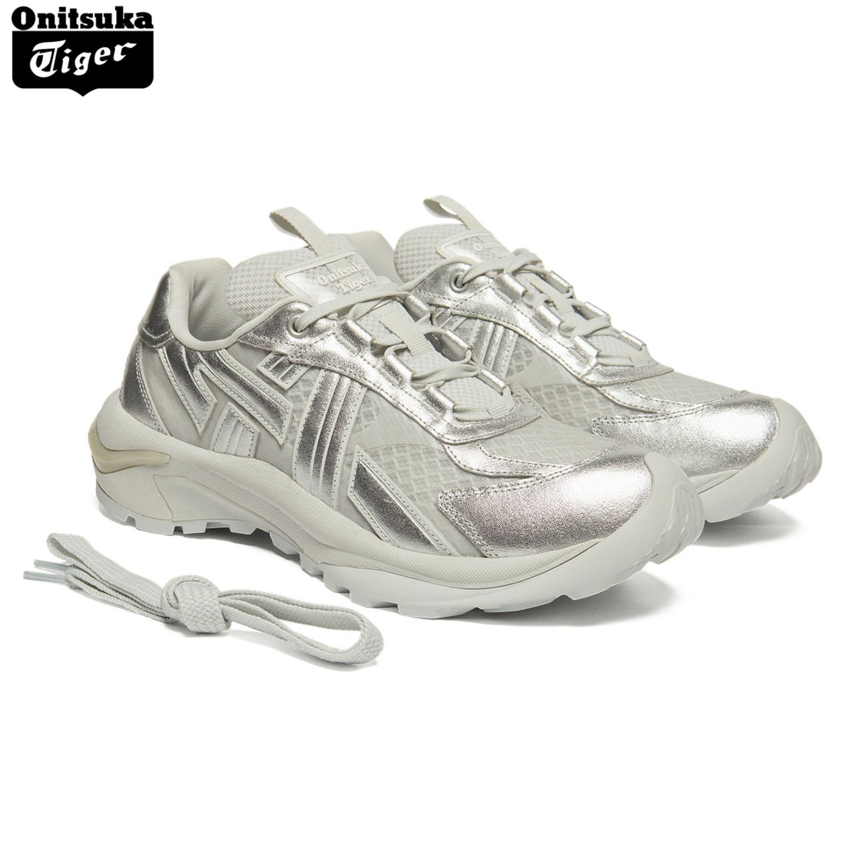 Onitsuka Tiger Silver & White Outdoor Sneakers