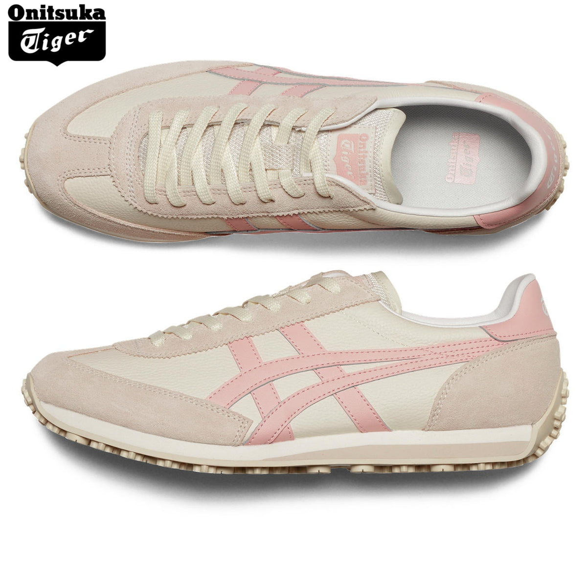 Onitsuka Tiger EDR 78 Cream & Pink Sneakers