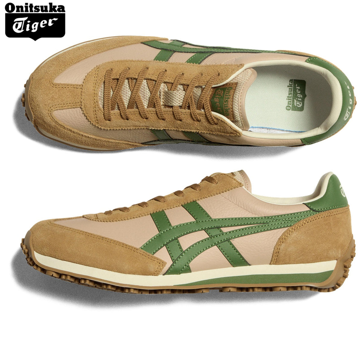 Onitsuka Tiger EDR 78 Tan, Beige & Green Sneakers