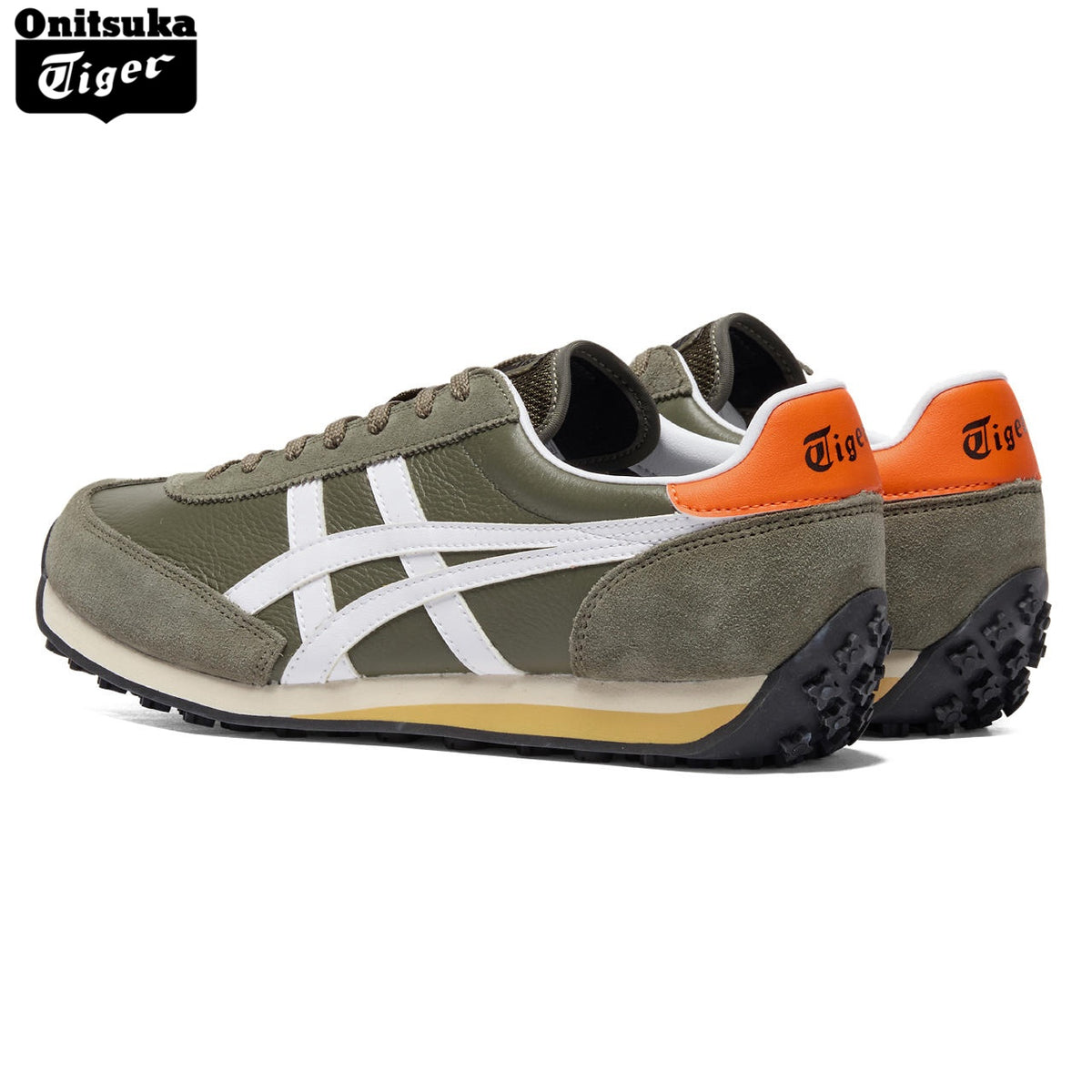 Onitsuka Tiger EDR 78 Olive, White & Orange Sneakers