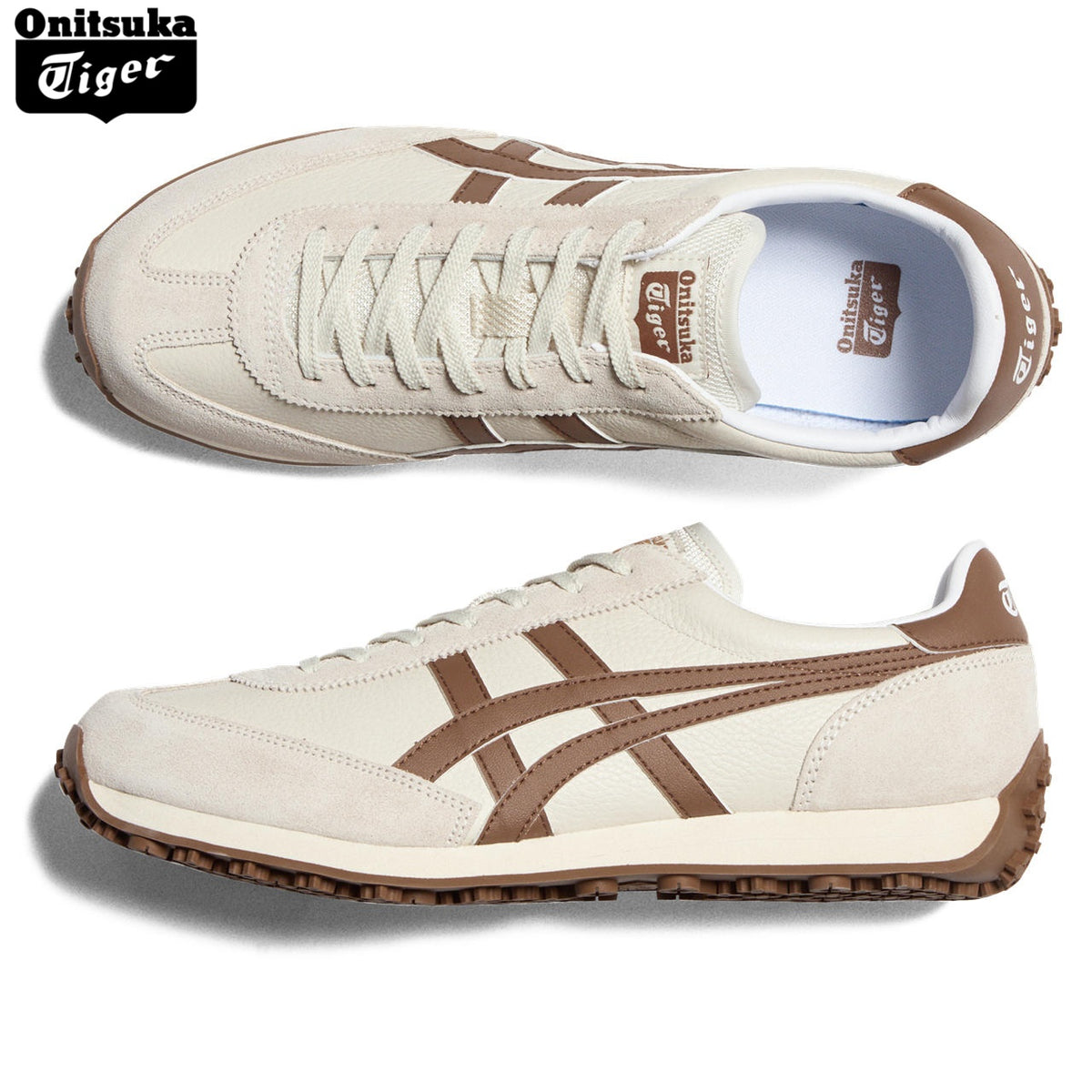 Onitsuka Tiger EDR 78 Off-White & Brown Sneakers