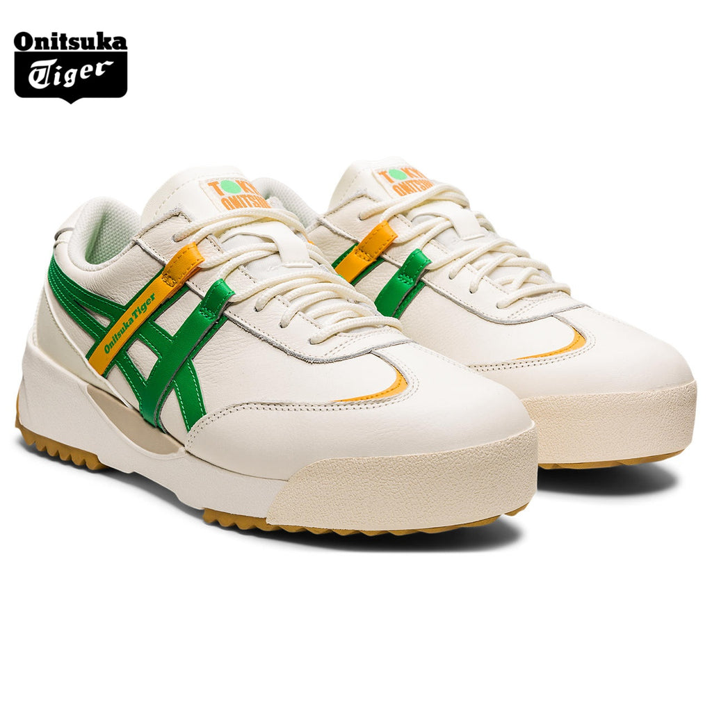 Onitsuka Tiger Delegation EX White, Green & Yellow Sneakers