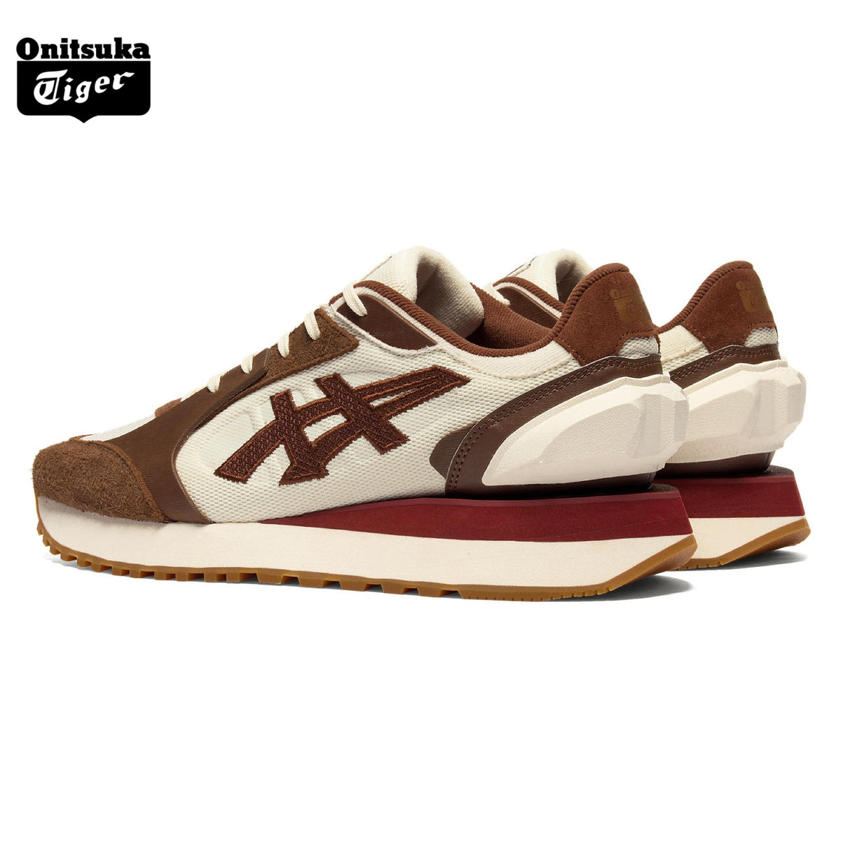 Onitsuka Tiger MOAGE CO Cream & Reddish Brown Sneakers