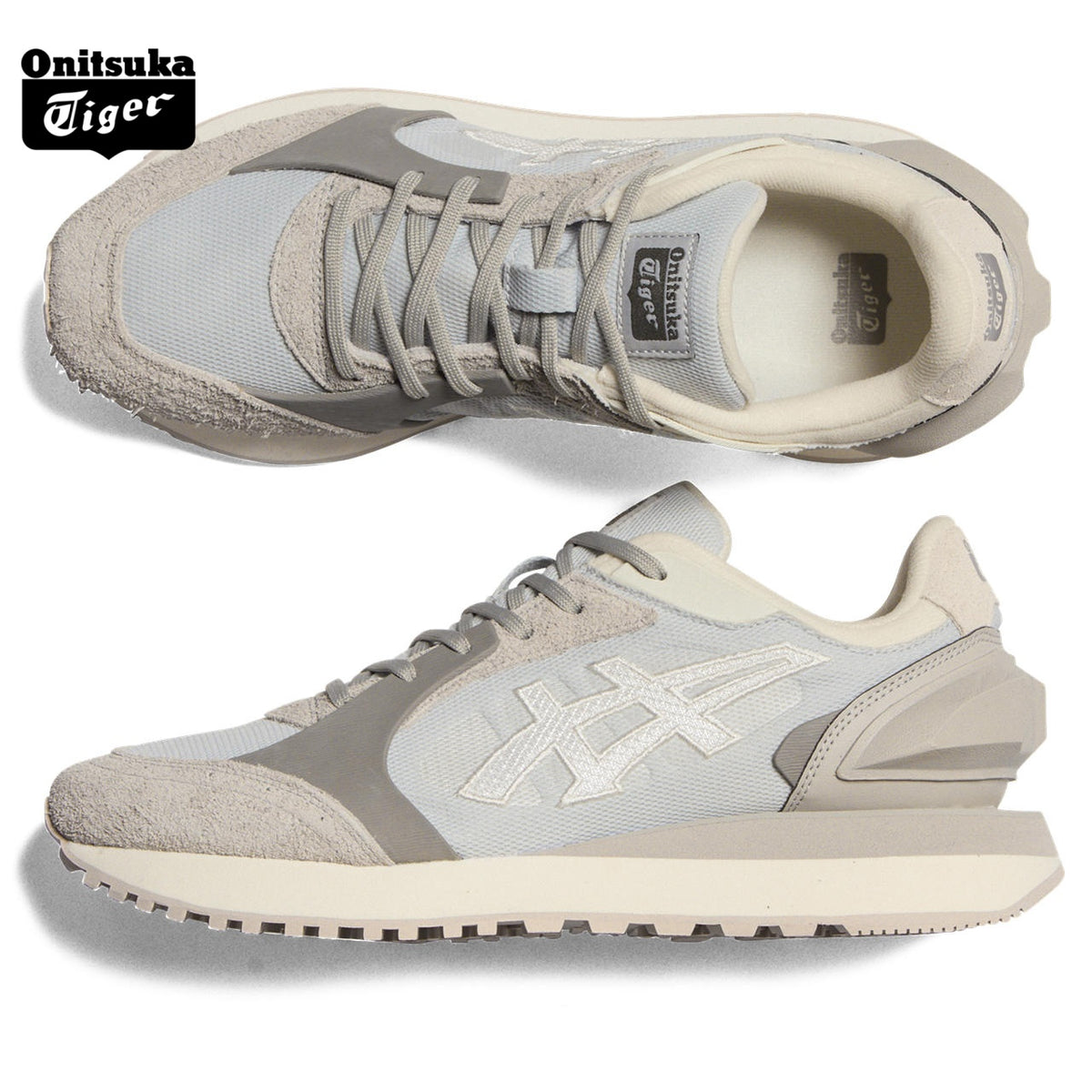 Onitsuka Tiger MOAGE CO Light Gray & Beige Sneakers