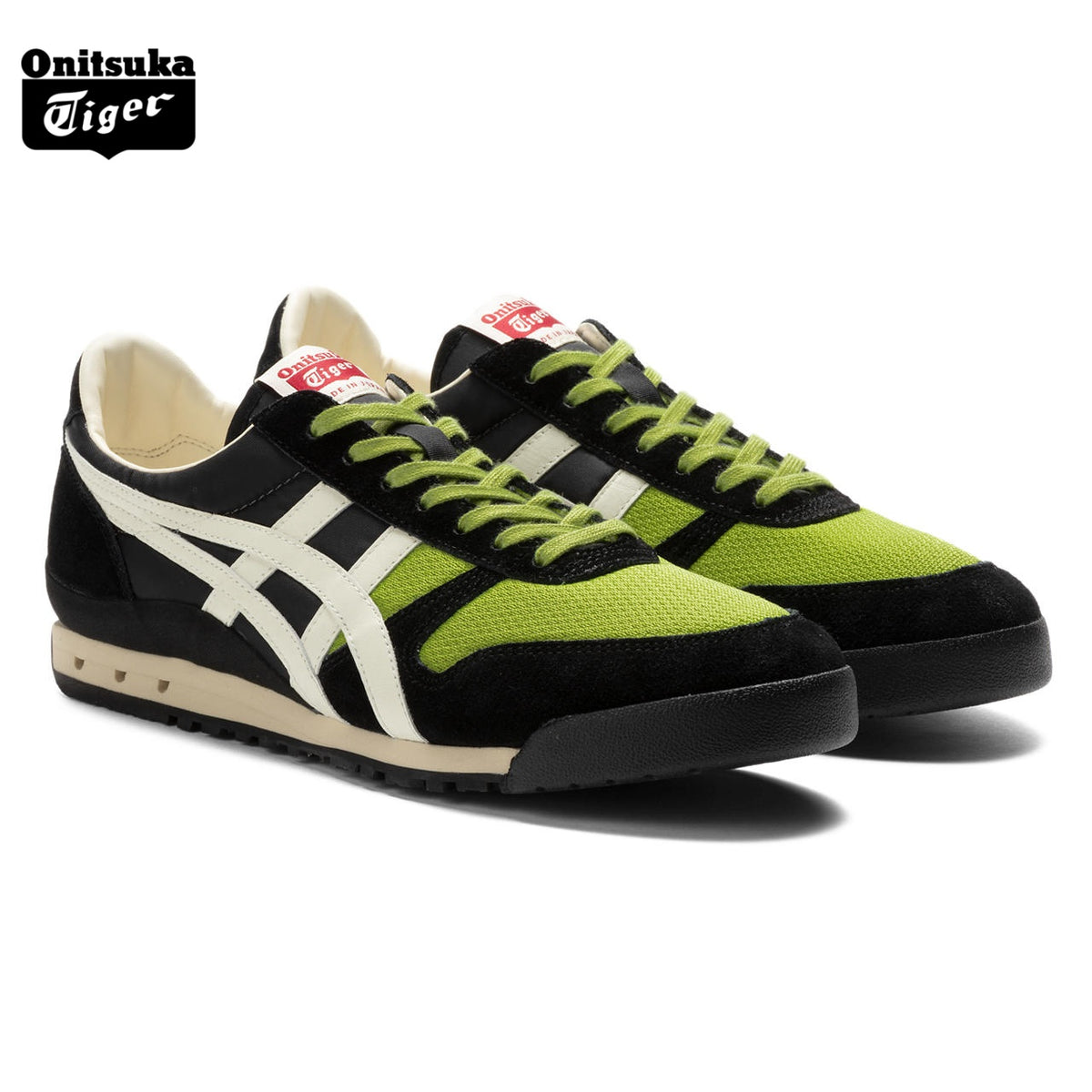 Onitsuka Tiger Ultimate 81 Black & Lime Green Sneakers