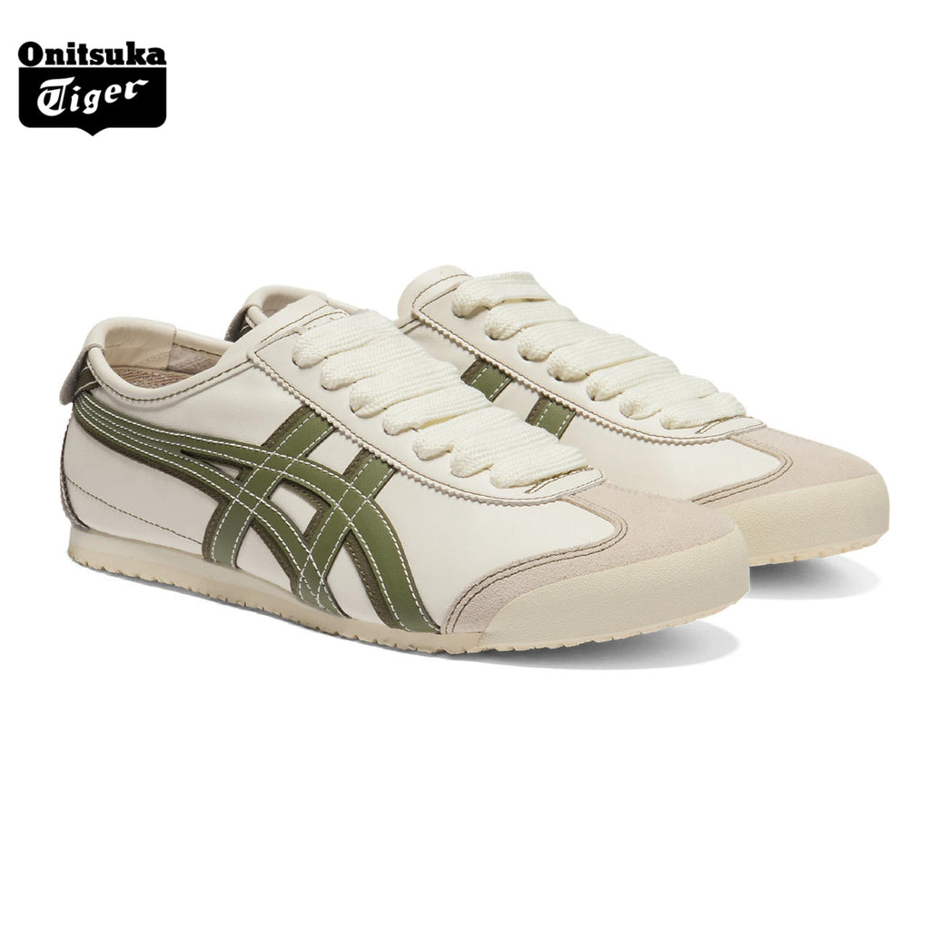 Onitsuka Tiger Mexico 66 Cream & Olive Green Sneakers