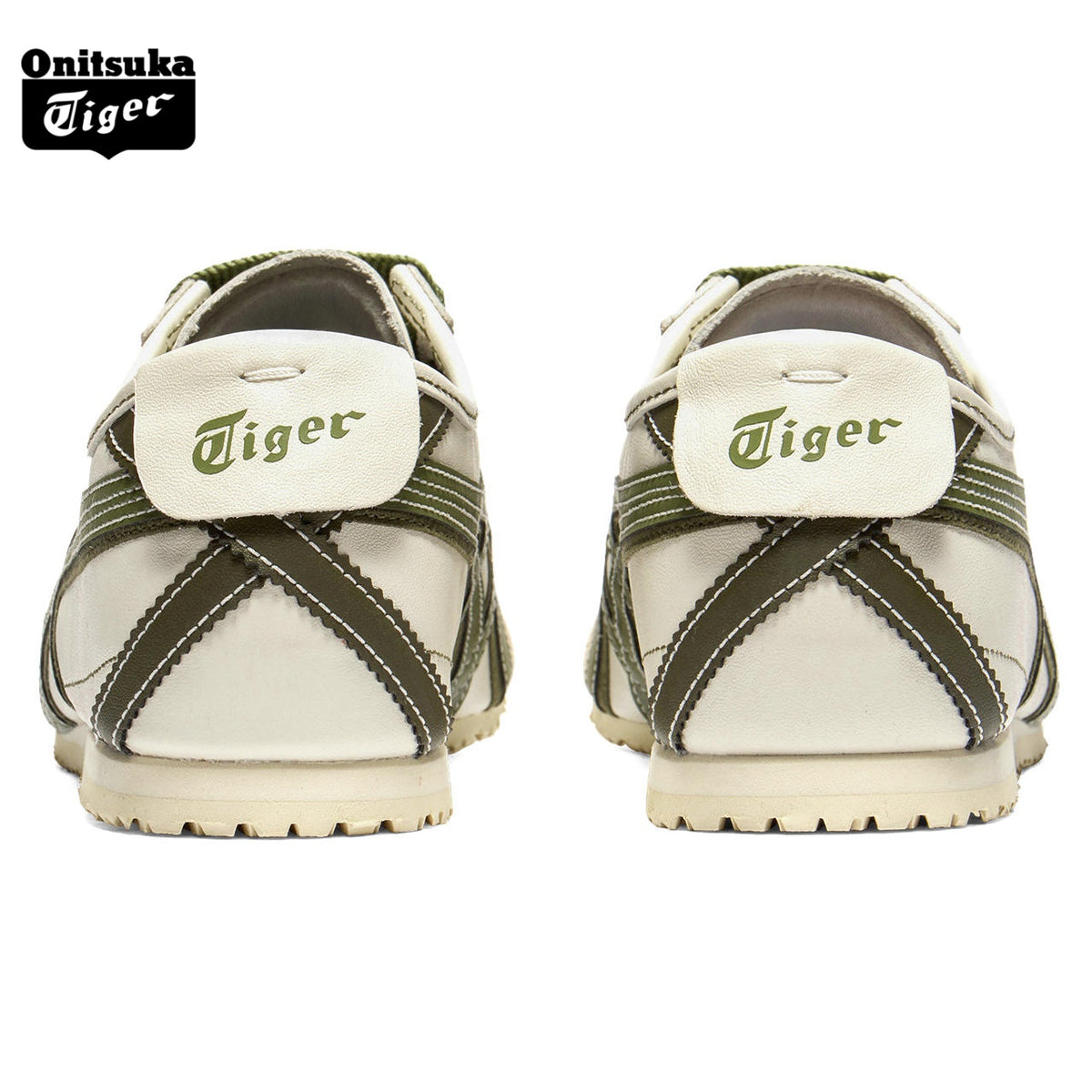 Onitsuka Tiger Mexico 66 Cream & Olive Green Sneakers