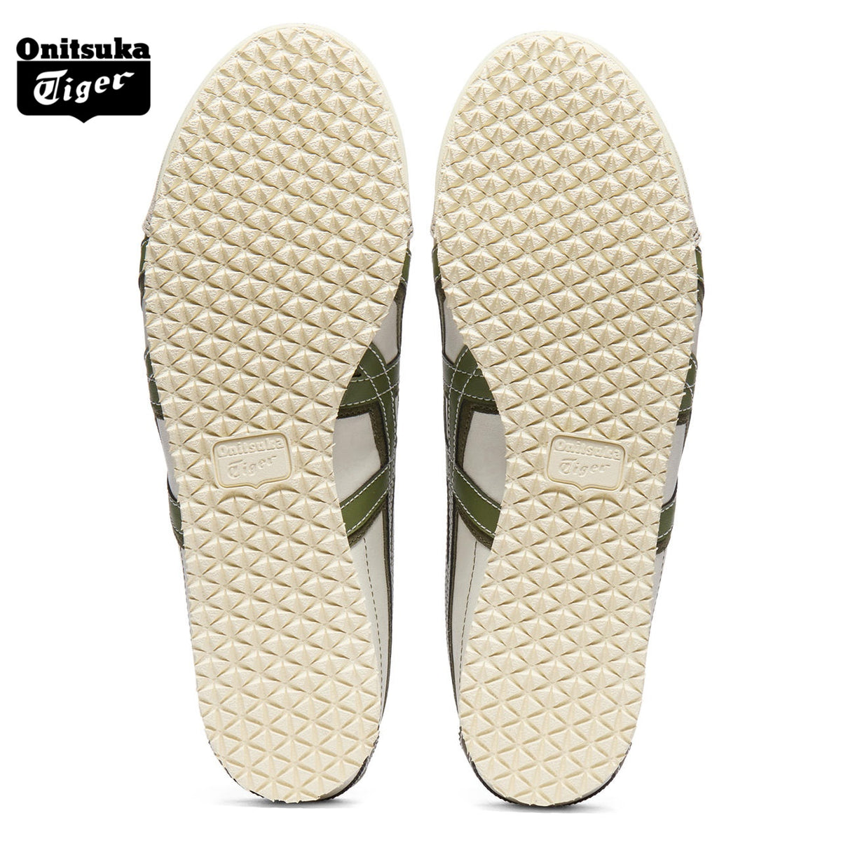 Onitsuka Tiger Mexico 66 Cream & Olive Green Sneakers