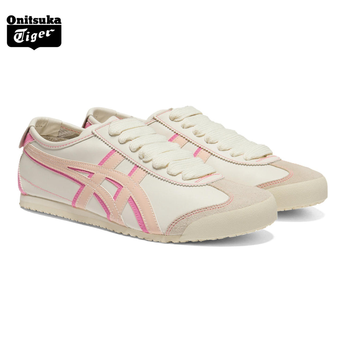 Onitsuka Tiger Mexico 66 Cream & Pink Sneakers
