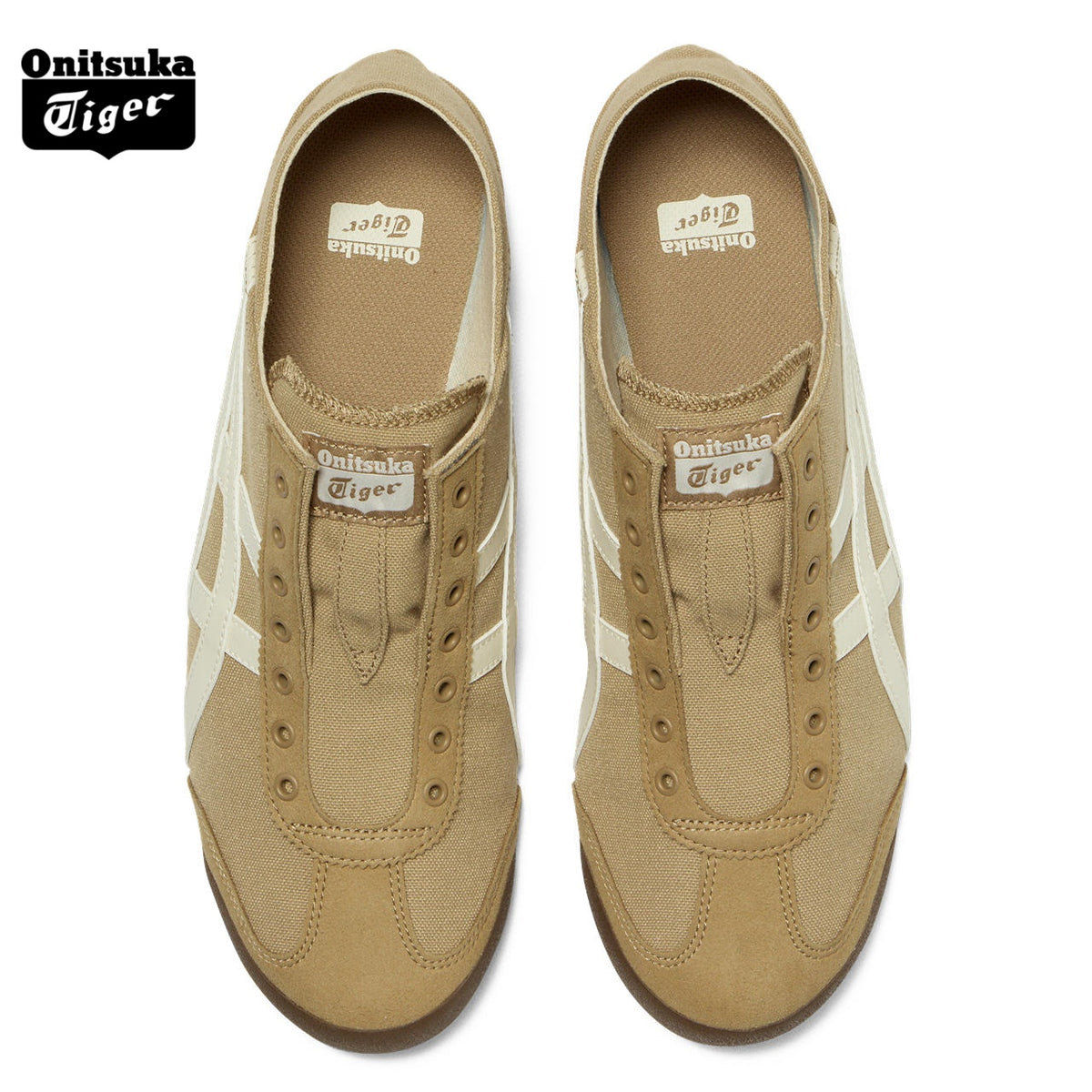Onitsuka Tiger Mexico 66 Slip-On Khaki & White Sneakers