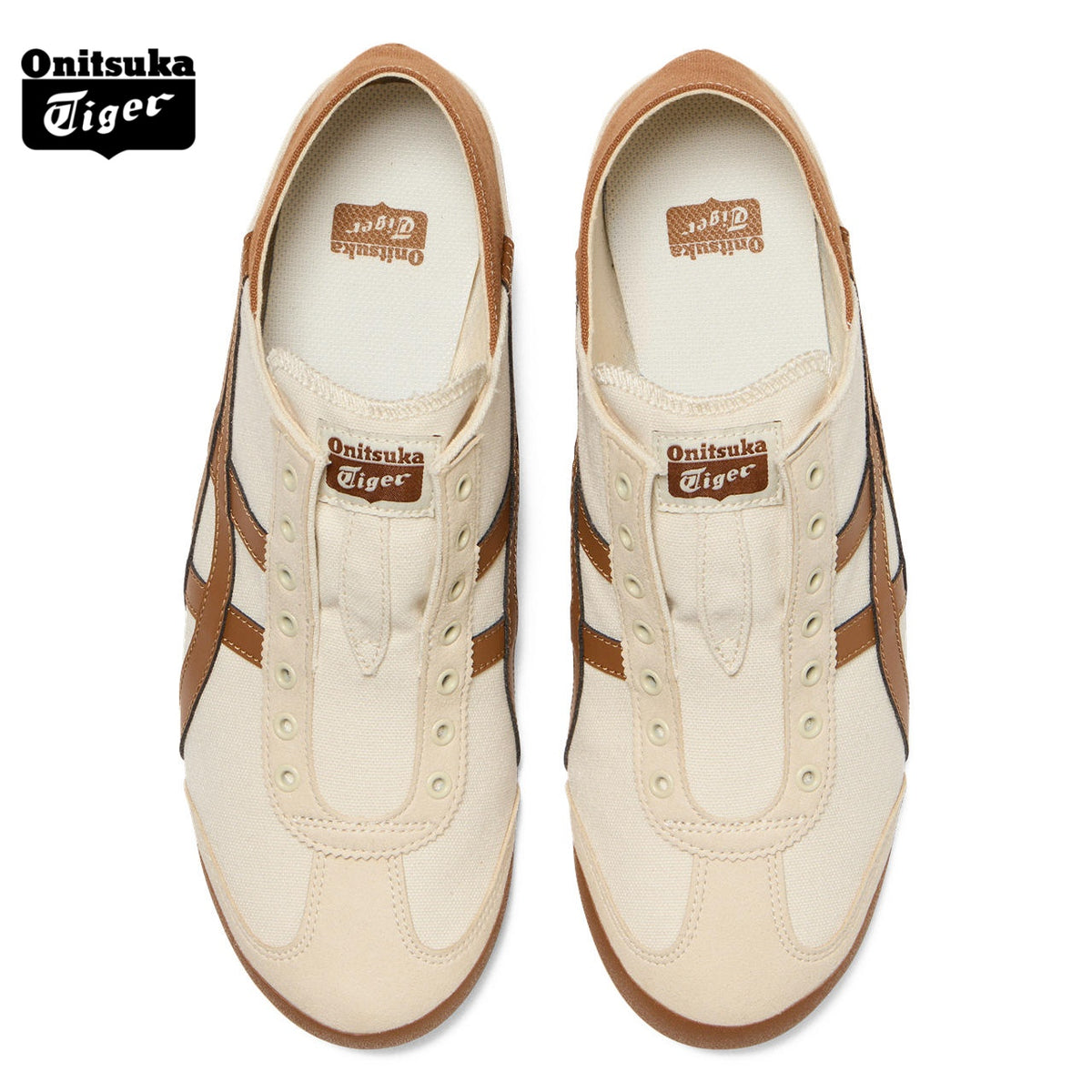 Onitsuka Tiger Mexico 66 Slip-On Cream & Brown Sneakers