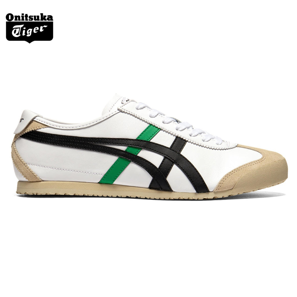 Onitsuka Tiger Mexico 66 White, Black & Green Sneakers
