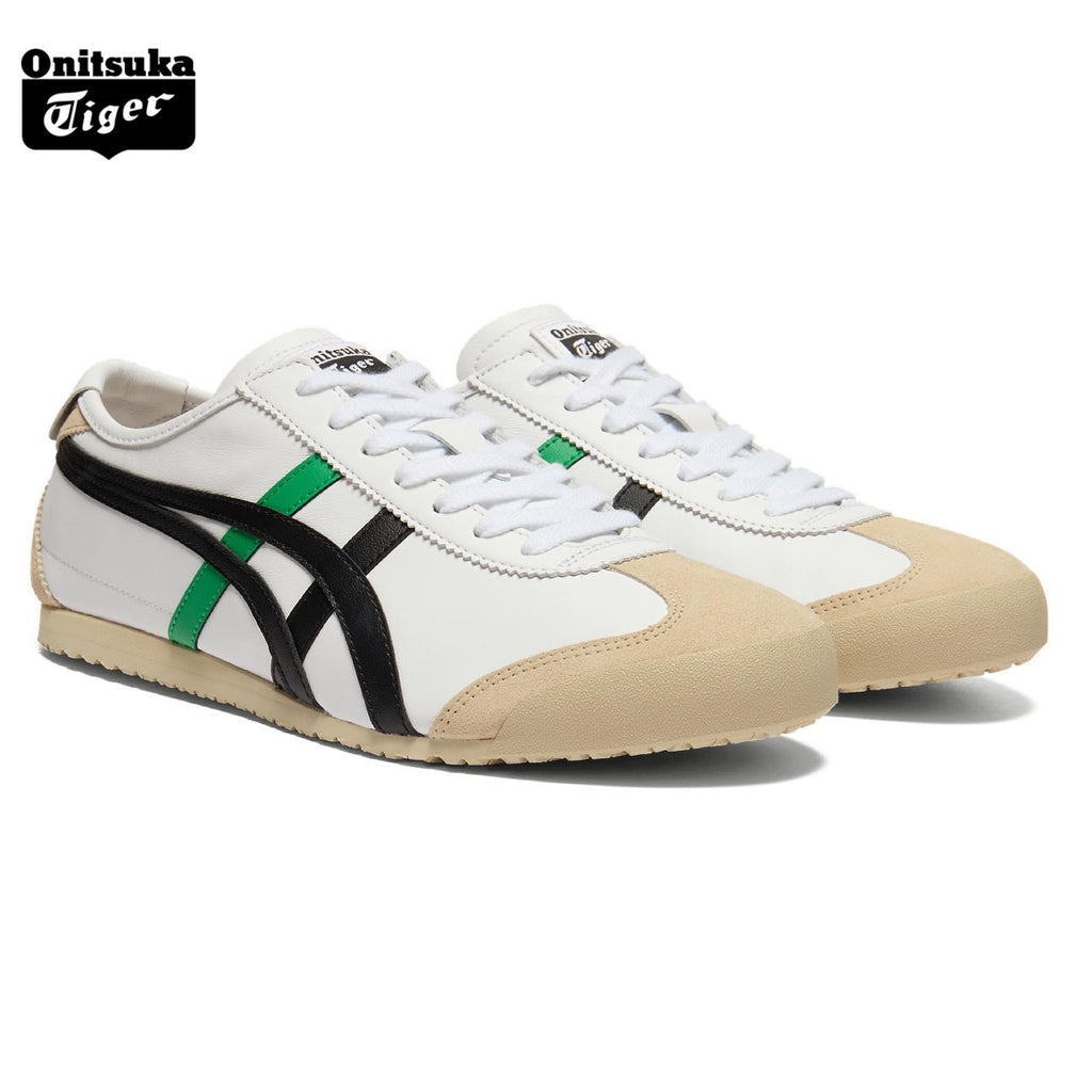 Onitsuka Tiger Mexico 66 White, Black & Green Sneakers