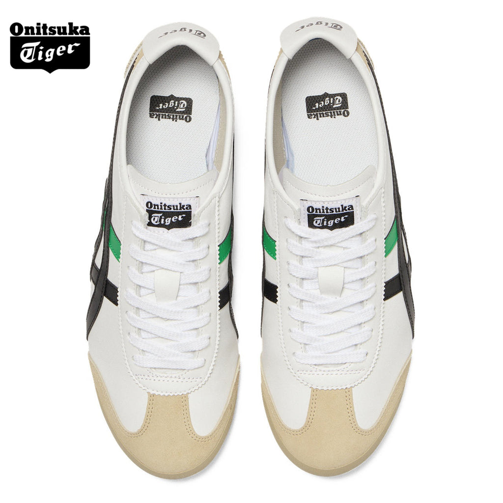 Onitsuka Tiger Mexico 66 White, Black & Green Sneakers