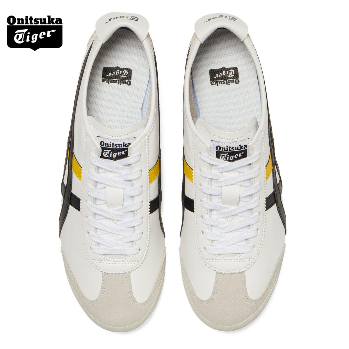 Onitsuka Tiger Mexico 66 White, Black & Yellow Sneakers